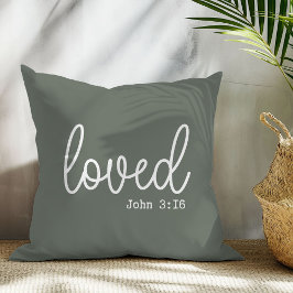 Elegant Sage Loved Quote Sierkussen