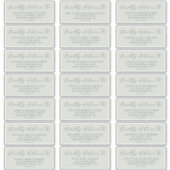 Elegant Sage Mint Wedding Guest Adresetiketten Sticker (Voorkant)