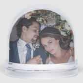 Elegant Sage Mr and Mrs Wedding Photo Sneeuwbol (Voorkant)