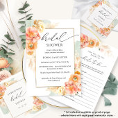 Elegant Sage, Peach en Blush Vrijgezellenfeest Inv Kaart