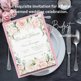 Elegant Sage Roze Bloemen Budget Vrijgezellenfeest