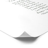 Elegant Sage Script Kleur 9 Tafel Zitplaatsindelin Poster (Hoek)