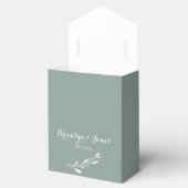 Elegant Sage Wedding Favor Box Tent Bedankdoosjes (Geopend)