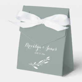 Elegant Sage Wedding Favor Box Tent Bedankdoosjes