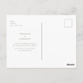 Elegant Sage Wedding Save the Date Announding Briefkaart (Achterkant)