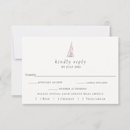Elegant Sailboat Wedding RSVP Card