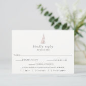 Elegant Sailboat Wedding RSVP Card (Staand voorkant)