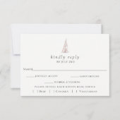 Elegant Sailboat Wedding RSVP Card Kaartje (Voorkant)