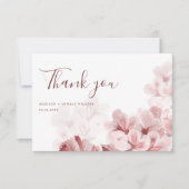 Elegant Sakura Branch modern lentevertrouwen Bedankkaart (Voorkant)