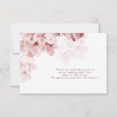 Elegant Sakura Branch modern lentevertrouwen Bedankkaart (Achterkant)