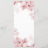 Elegant Sakura Branch modern lentevertrouwen Menu (Achterkant)