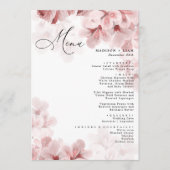 Elegant Sakura Branch modern lentevertrouwen Menu (Voorkant)