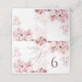 Elegant Sakura Branch Wedding table number 6 Plaatskaartje (Buitenkant ongevouwen)