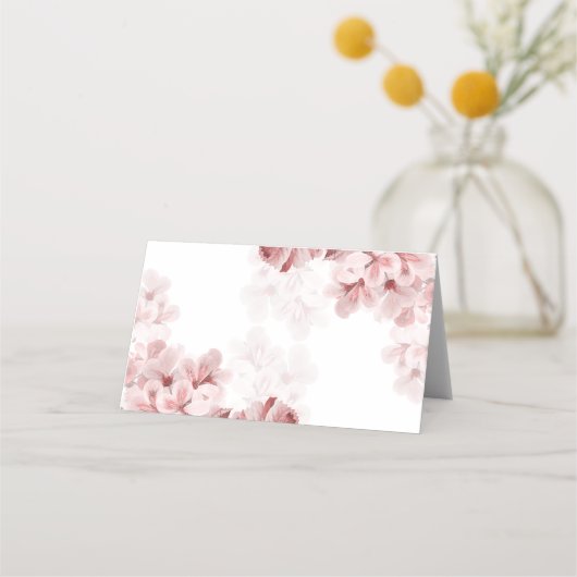 Elegant Sakura Branch Wedding table number 6 Plaatskaartje (Achterkant)