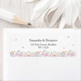 Elegant Sakura Cherry Blossom Weduwadres Etiket