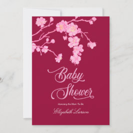Elegant Sakura Cherry Blossoms Baby shower Kaart