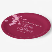 Elegant Sakura Cherry Blossoms Baby shower Papieren Bordje (Gekanteld)