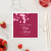 Elegant Sakura Cherry Blossoms Baby shower Servet (Insitu)