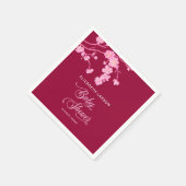 Elegant Sakura Cherry Blossoms Baby shower Servet (Hoek)