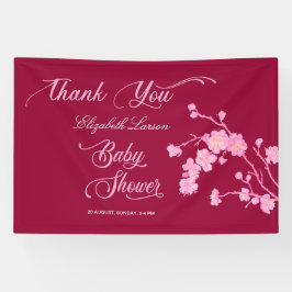 Elegant Sakura Cherry Blossoms Baby shower Spandoek