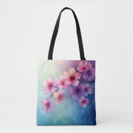 Elegant Sakura Flower Waterverf Tas" Tote Bag