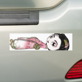 Elegant Sakura Geisha Bumpersticker (Op auto)