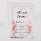 Elegant Sakura Roze Kersenbloesem vrijgezellenfees Kaart (Voorkant / Achterkant)