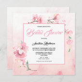 Elegant Sakura Vrijgezellenfeest. Uitnodiging (Voorkant / Achterkant)