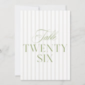 Elegant Salie Groen & Beige Trouw 26 Tafelnummer (Achterkant)