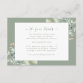 Elegant Salie Groen Botanisch Detail Informatiekaartje (Voorkant)