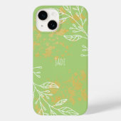 Elegant Salie Groen Goud Bloemen Case-Mate iPhone Case (Achterkant)