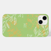 Elegant Salie Groen Goud Bloemen Case-Mate iPhone Case (Achterkant (horizontaal))