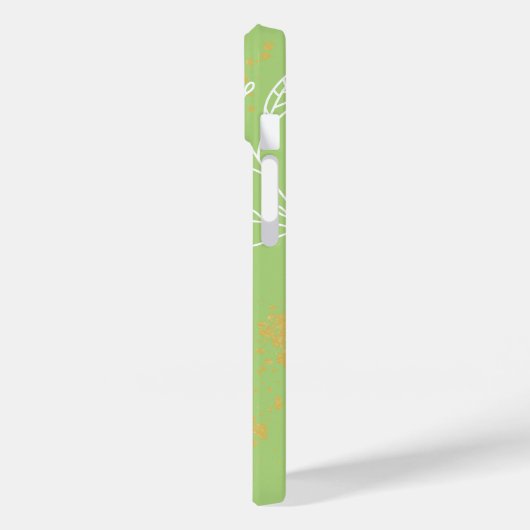 Elegant Salie Groen Goud Bloemen Case-Mate iPhone Case (Achterkant / Links)