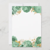 Elegant Salie Groen Goud Bloemen Zoet 16 Zestien Kaart (Achterkant)