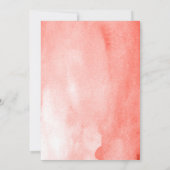 Elegant Salie Groen Koraal Boho Bloemen Vrijgezell Kaart (Achterkant)