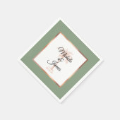 Elegant Salie Roos Gouden Palm Tropische bruiloft Servet (Hoek)