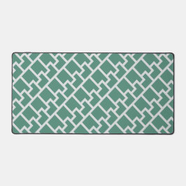Elegant Saliegroen Geometrisch Patroon Bureaumat