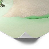 Elegant saliegroene beplanting Bruidsuitnodiging w Poster (Hoek)