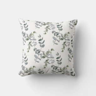 Elegant Saliegroene Eucalyptusbladeren Patroon Kussen