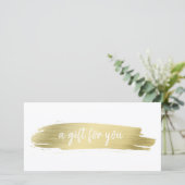 Elegant Salon Business Gold Cadeaubon (Staand voorkant)