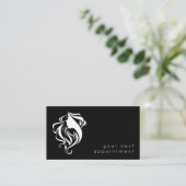 Elegant Salon Haarstylist Logo Benoeming Visitekaartje (Staand voorkant)