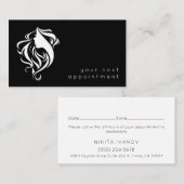 Elegant Salon Haarstylist Logo Benoeming Visitekaartje (Voorkant / Achterkant)