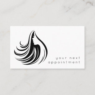 Elegant Salon Hair Stylist Logo Benoeming Visitekaartje