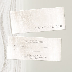 Elegant Salon Spa geborsteld marble Gift Certifica