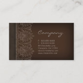 Elegant Salon Spa Lace Visitekaartje Brown beige (Achterkant)