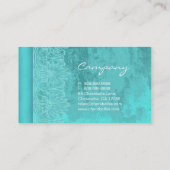 Elegant Salon Spa Lace Visitekaartje Turquoise (Achterkant)