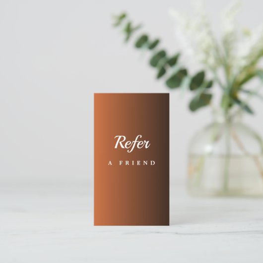 Elegant Salon & Spa Referral Card (Staand voorkant)