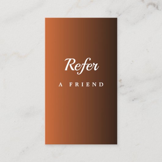 Elegant Salon & Spa Referral Card (Voorkant)