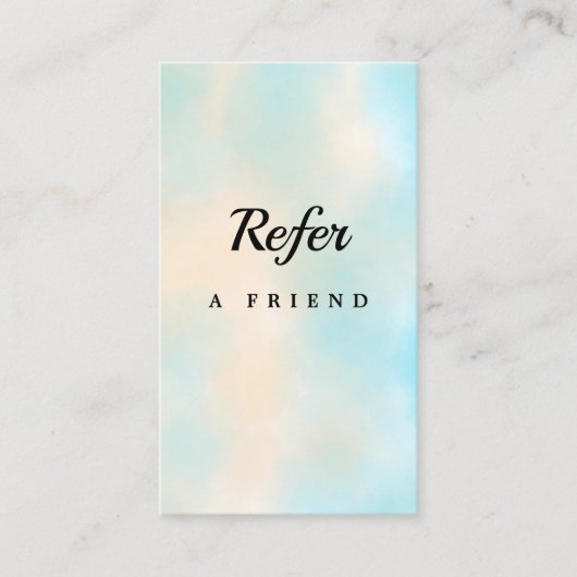 Elegant Salon & Spa Referral Card (Voorkant)