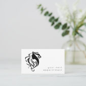 Elegant Salon Stylist Logo Benoeming Visitekaartje (Staand voorkant)